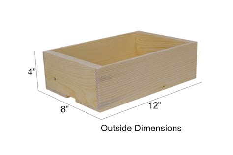 wooden box with lids 12x8x4